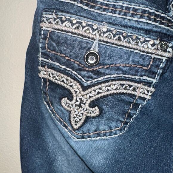 Y2k low rise rock revival skinny jeans sz 27 - Picture 4 of 7